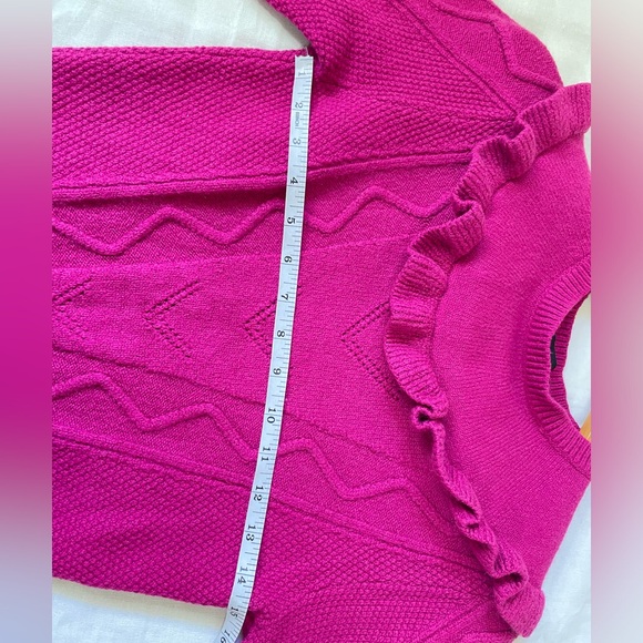 Ted Baker London Pink Knit Ruffle Peplum pullover Sweater - Picture 13 of 14
